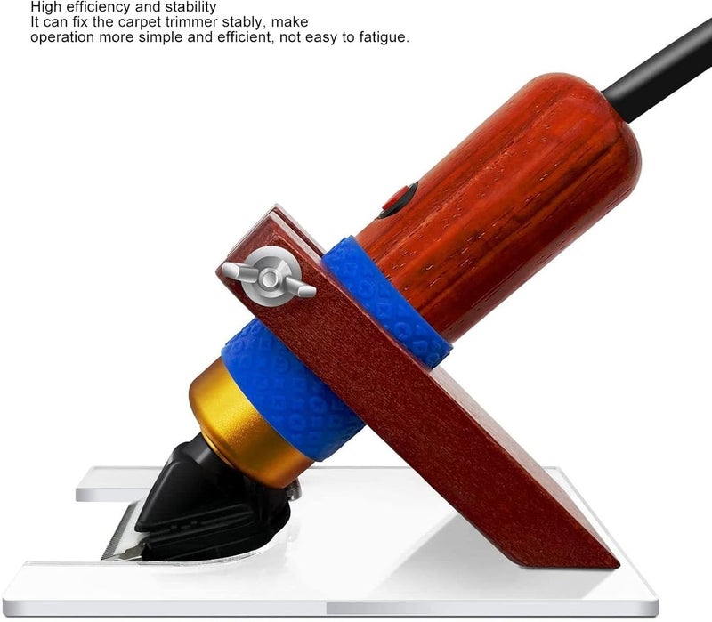 Topyond Rug Shaver Carpet Trimmer Shearing Guide,Holder Base for Rug Making and Pet Hair Cleaning,Essential Supplies for Handmade Rugs and Tufting Frames - Image 3